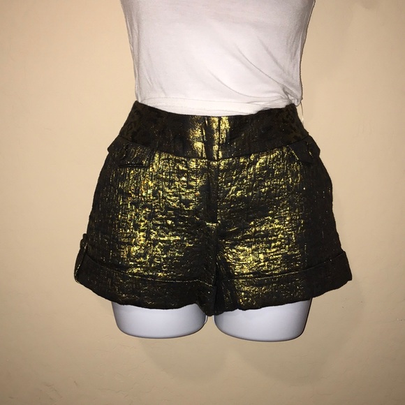 Express Gold Shorts - Picture 1 of 5
